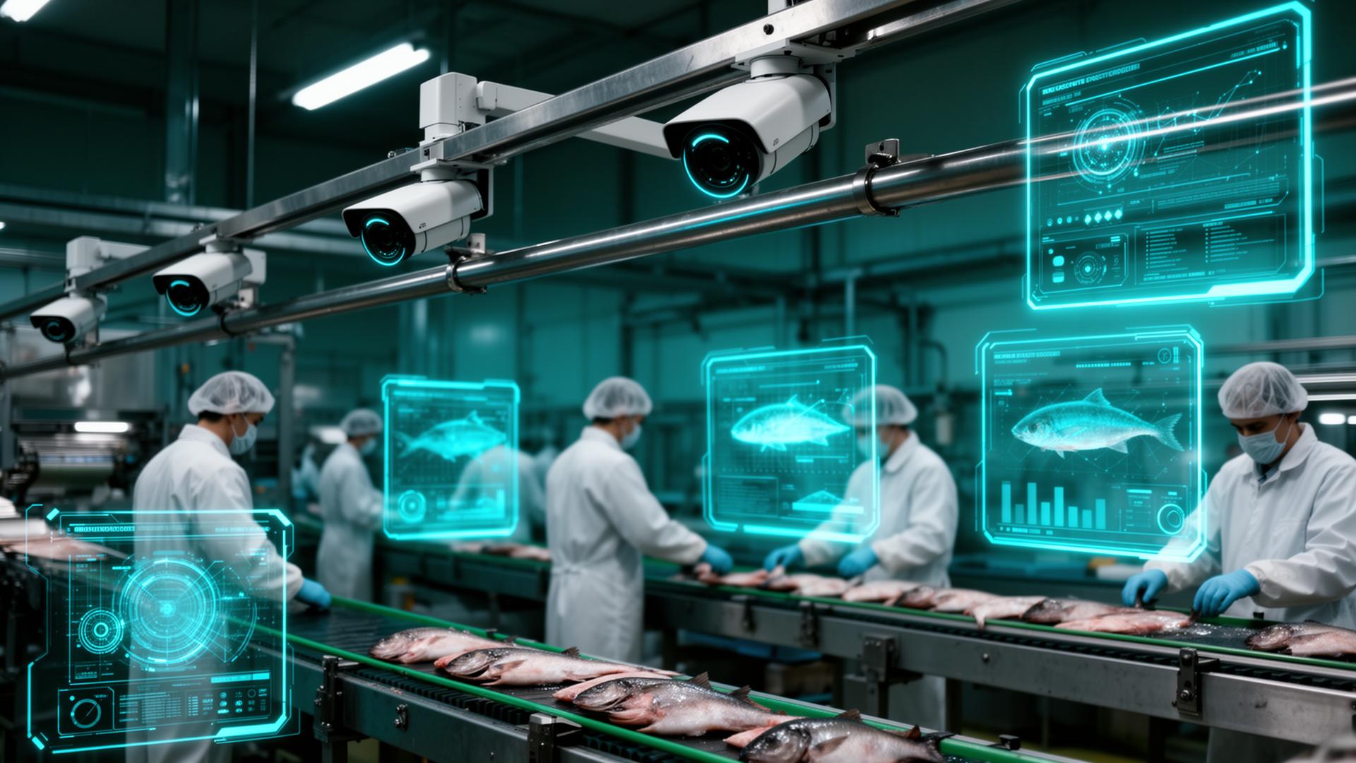 Cámaras IA en planta industrial Eurofish